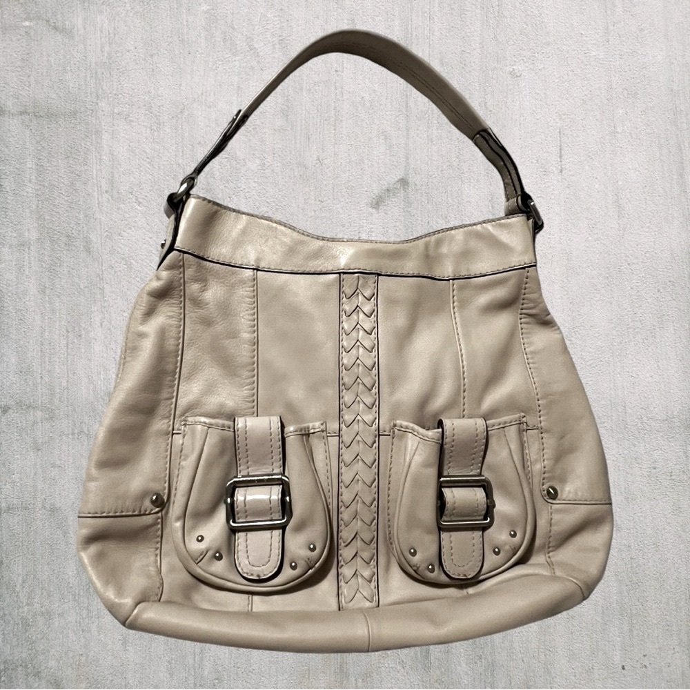 TIGNANELLO DESIGNS, Lt Brown Sugar, Leather handbag EUC, no callouts.